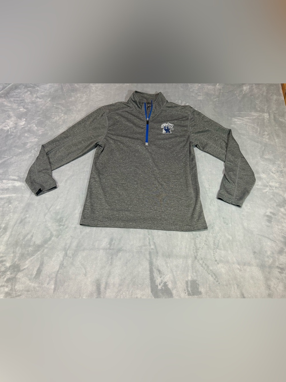 Gray Heatherd University of KY wildcats 1/4 zip long sleeve-Womens-Small